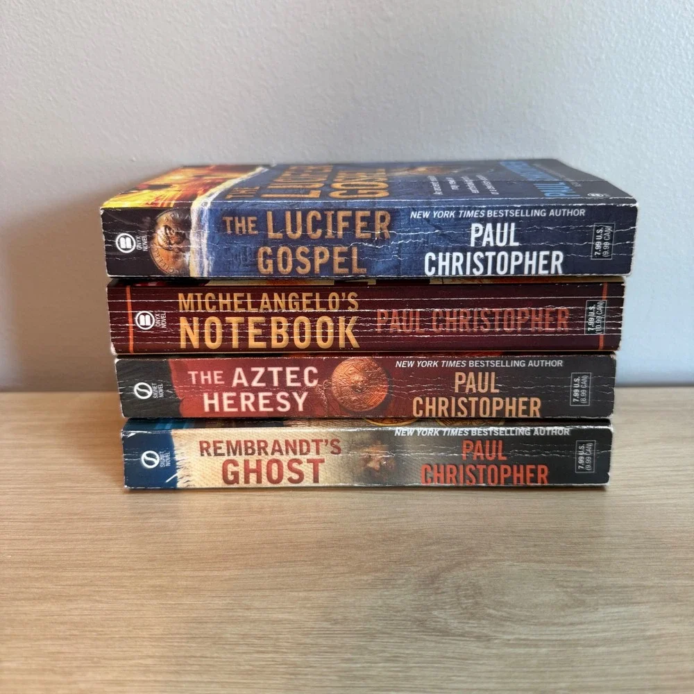 Paul Christopher 4 Book Thriller Lot The Lucifer Gospel Aztec Heresy Rembrandts